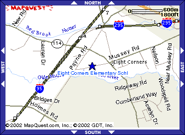 Map to Eight Corners Elementary School